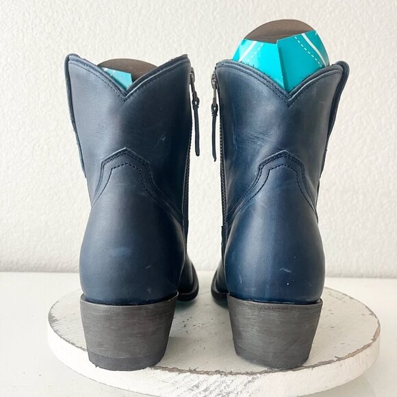 Lane Boots PLAIN JANE Womens Cowboy Bootie 9 Blue Western Cowgirl Ankle Boots - Picture 3 of 11